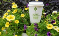 A Repurpose compostable and green coffee cup
