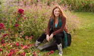 Shawna Coronado with cowgirl rain boots