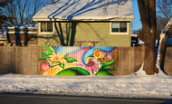 Pollinator Fence Graffiti ExperimentPollinator Fence Graffiti Experiment