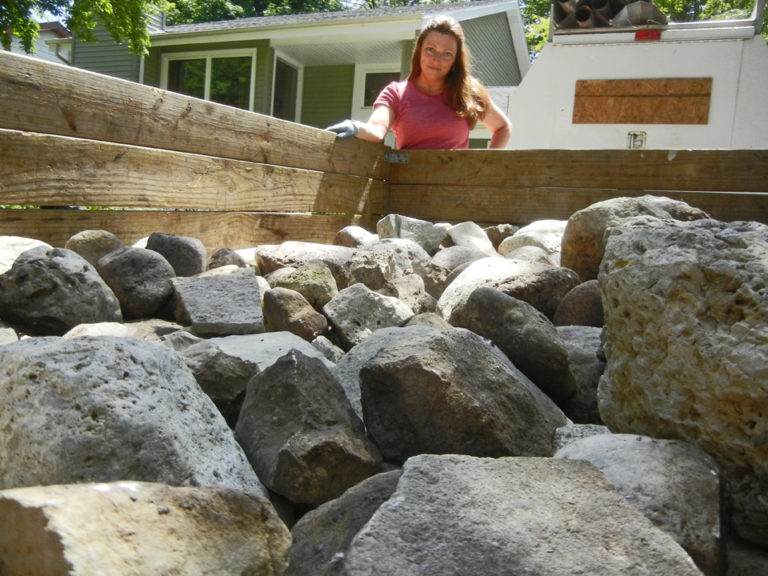 Rocks dug out of Shawna Coronado garden