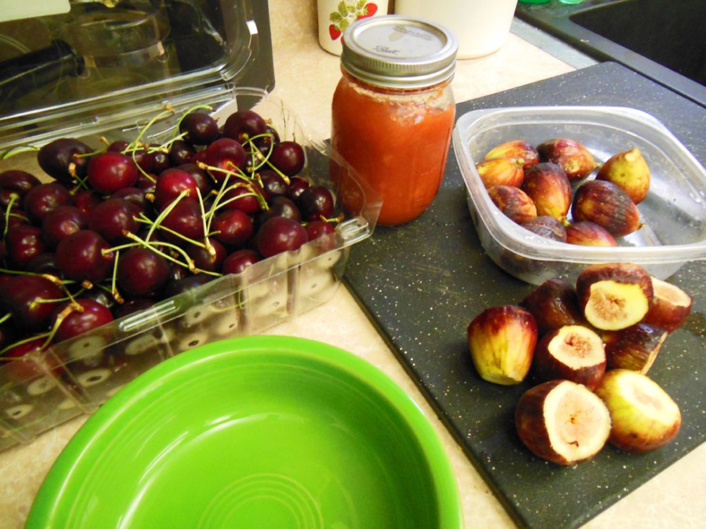 Fig and Cherry Crumble Ingredients