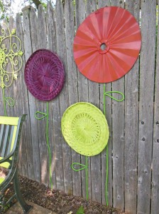 Recycled Garden Flower Wall Art Staplin the Cord