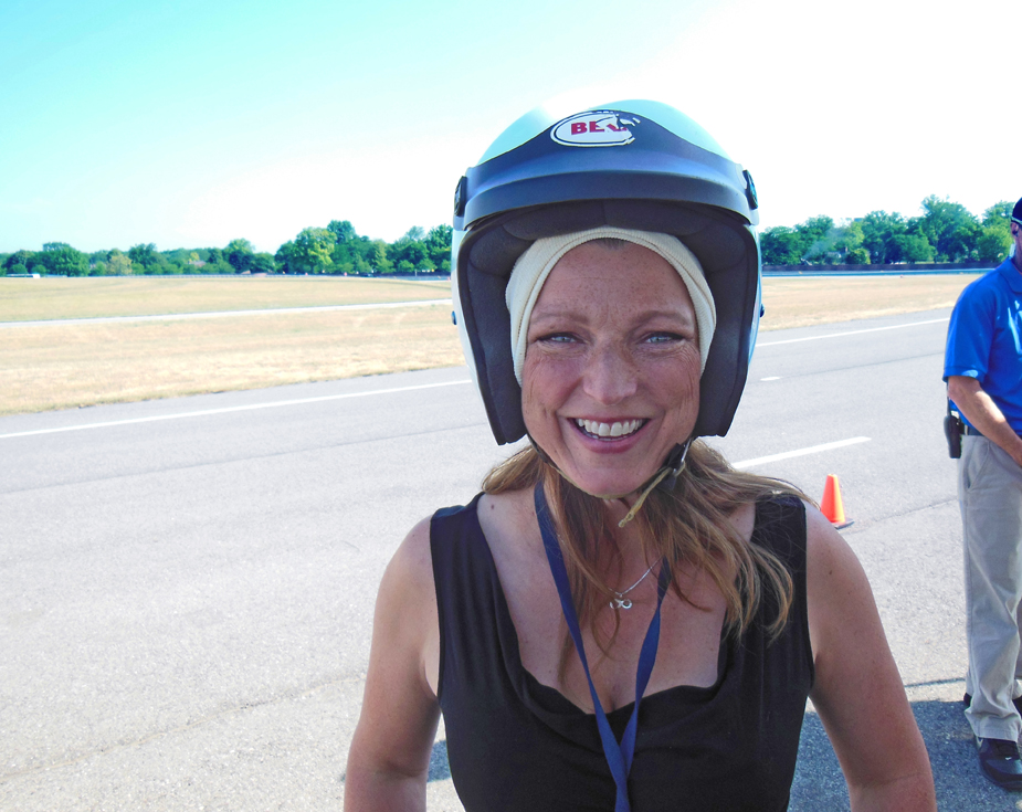 Shawna Coronado at the Ford Race Track in Detroit, Michigan.