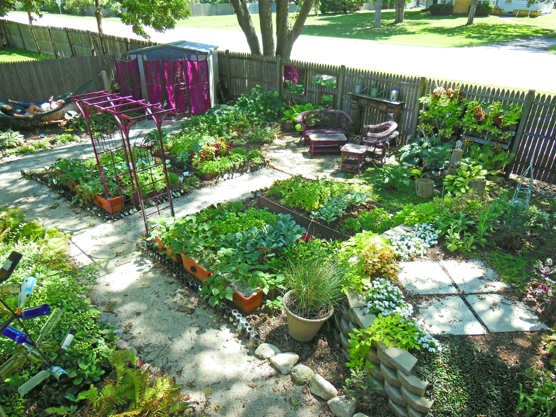 Shawna Coronado's Back Yard Organic Garden View