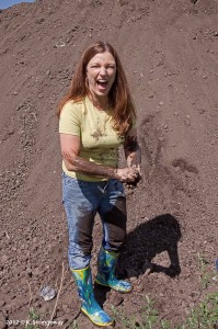 The Dirty Girl wellie rain boots worn by Shawna Coronado