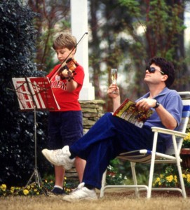 Steve Bender with violin