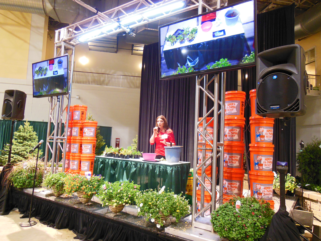 Shawna Coronado on the Home Depot Stage at the Chicago Flower and Garden Show 2013