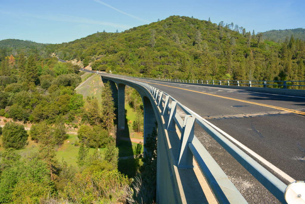 California Mountains and Bridge