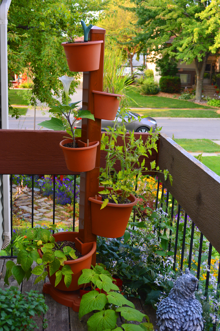 Garden Post Vertical Garden with Plants