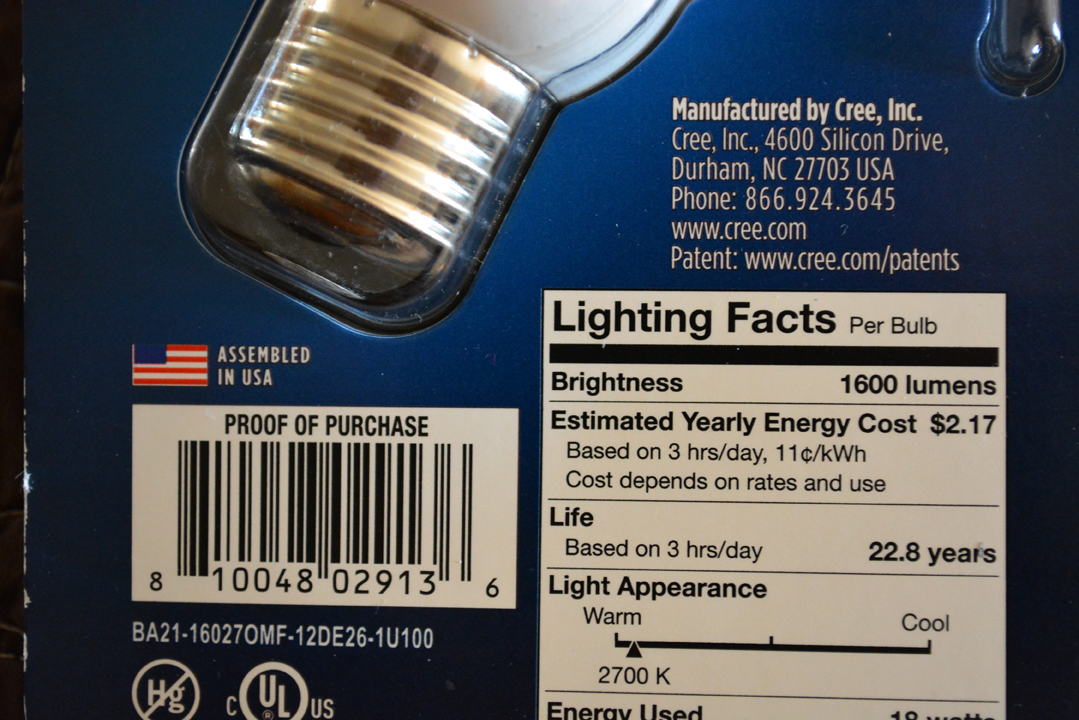 LED Lightbulb Package