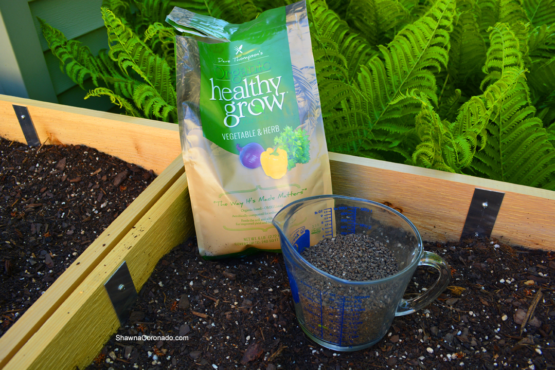 Elevated Planter Box in Garden Dave Thompsons Organic Fertilizer