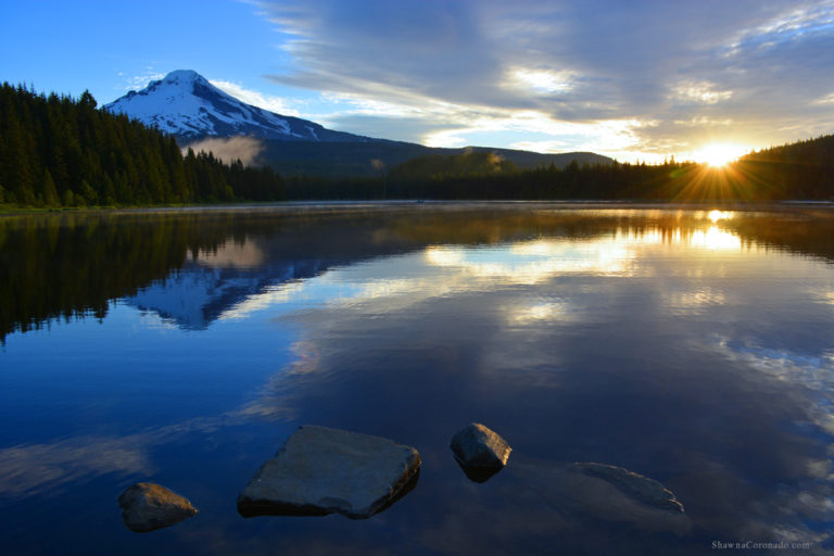 Lake Trillium Mount Hood Dawn Reflection copyright Shawna Coronado