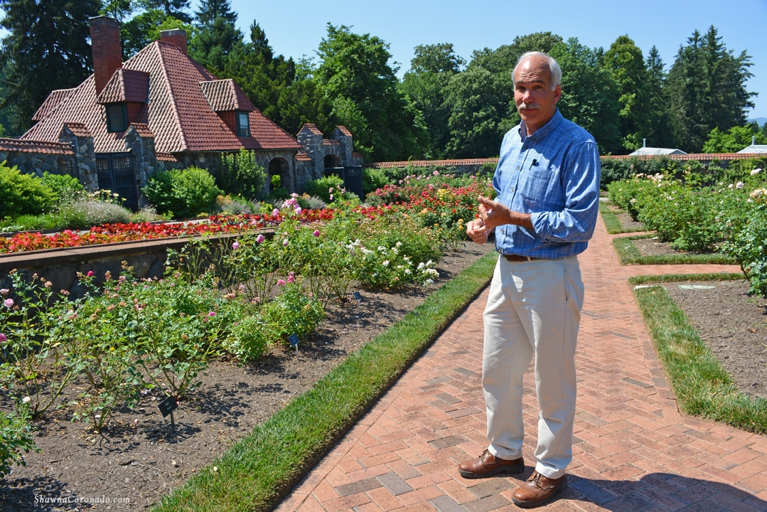 Parker Andes in the Biltmore Rose Gardens