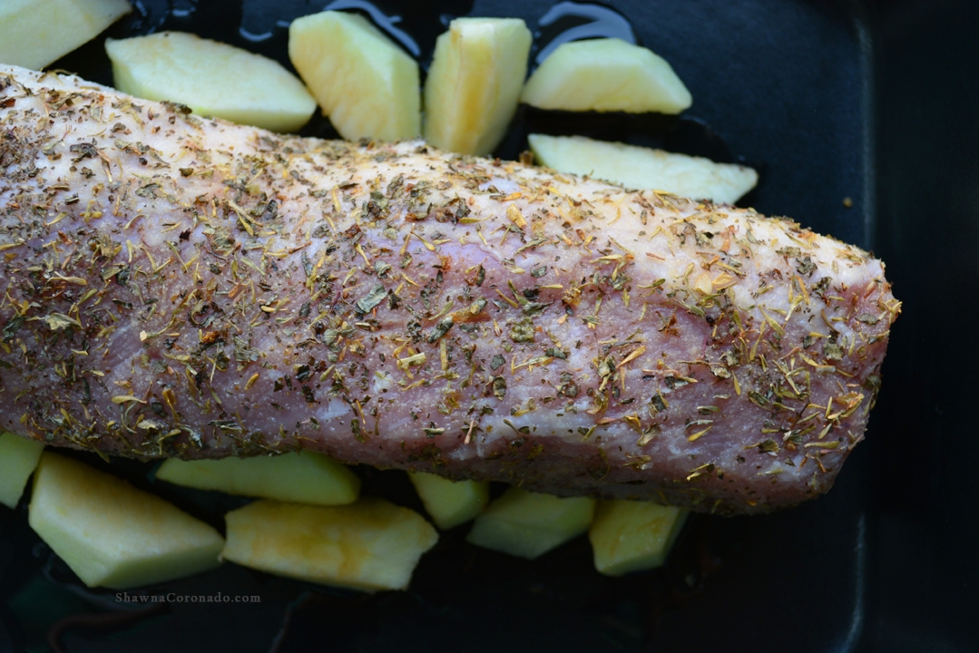 Pork Tenderloin on Fiestaware Foundry Bakeware