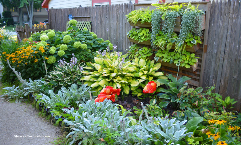 Chartreuse Green and Silver Gray Living Wall