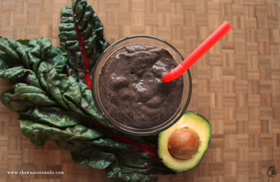 Chocolate Avocado Swiss Chard Smoothie