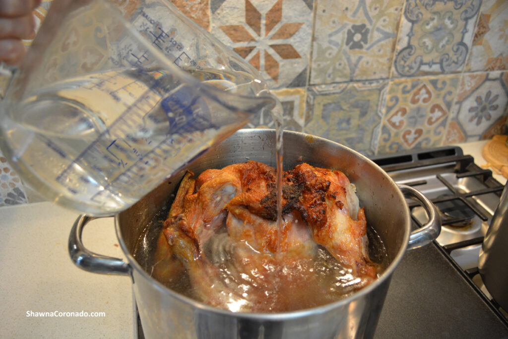 making chicken broth