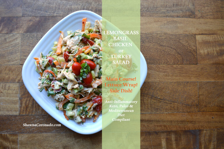 Lemongrass Basil Chicken Salad – Small Thanksgiving or Christmas Main Course Recipe