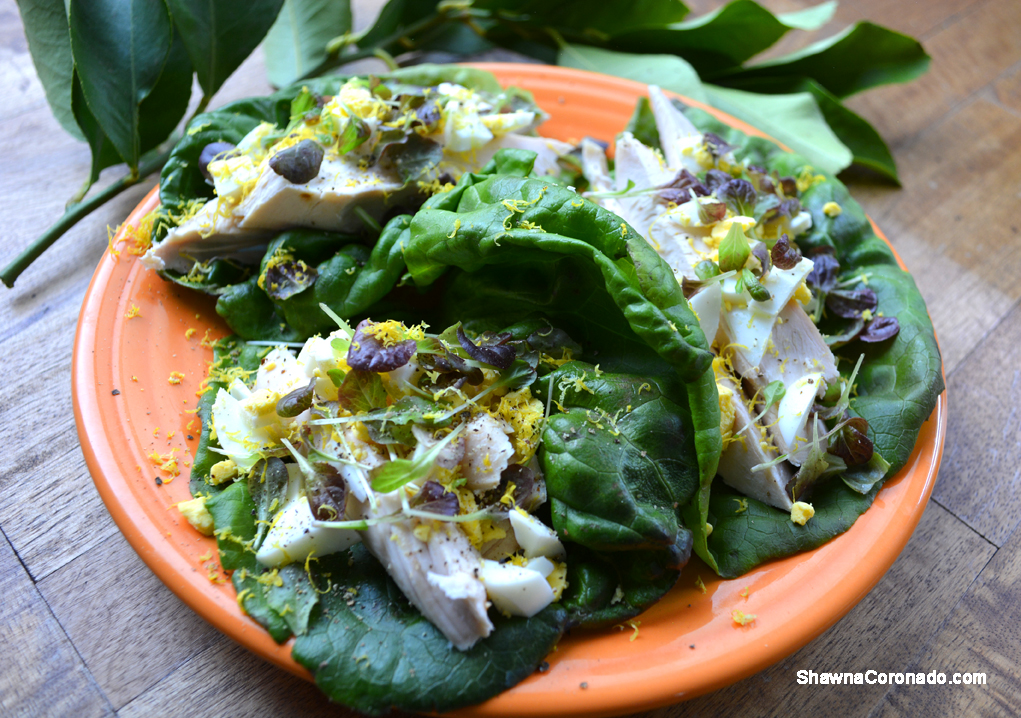 Lemony Chicken Lettuce Wrap