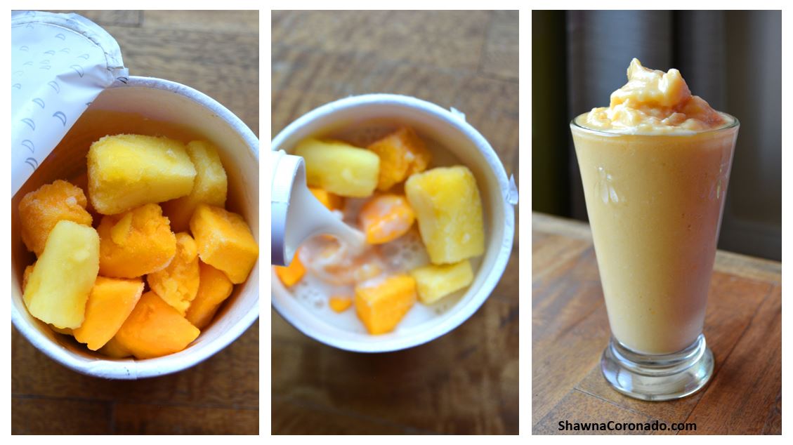 Daily Harvest Mango Papaya Smoothie Steps