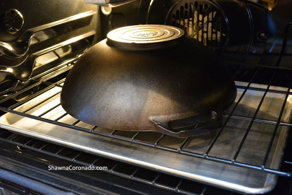 Wok-Seasoning-Upside-down-in-Oven