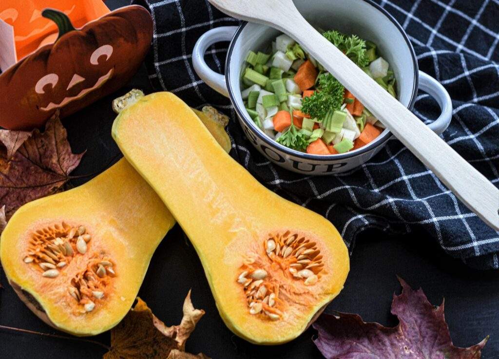 butternut squash cut open